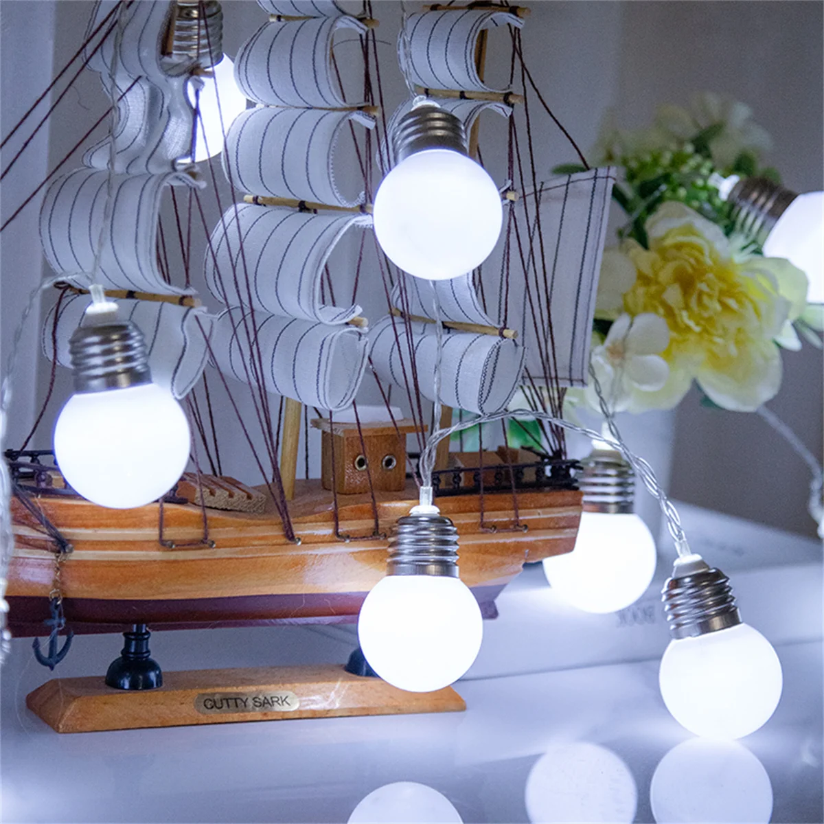 Lampadina a LED filettata stringa decorazione per tenda da campeggio esterna atmosfera retrò simulazione lampadina decorazione per feste