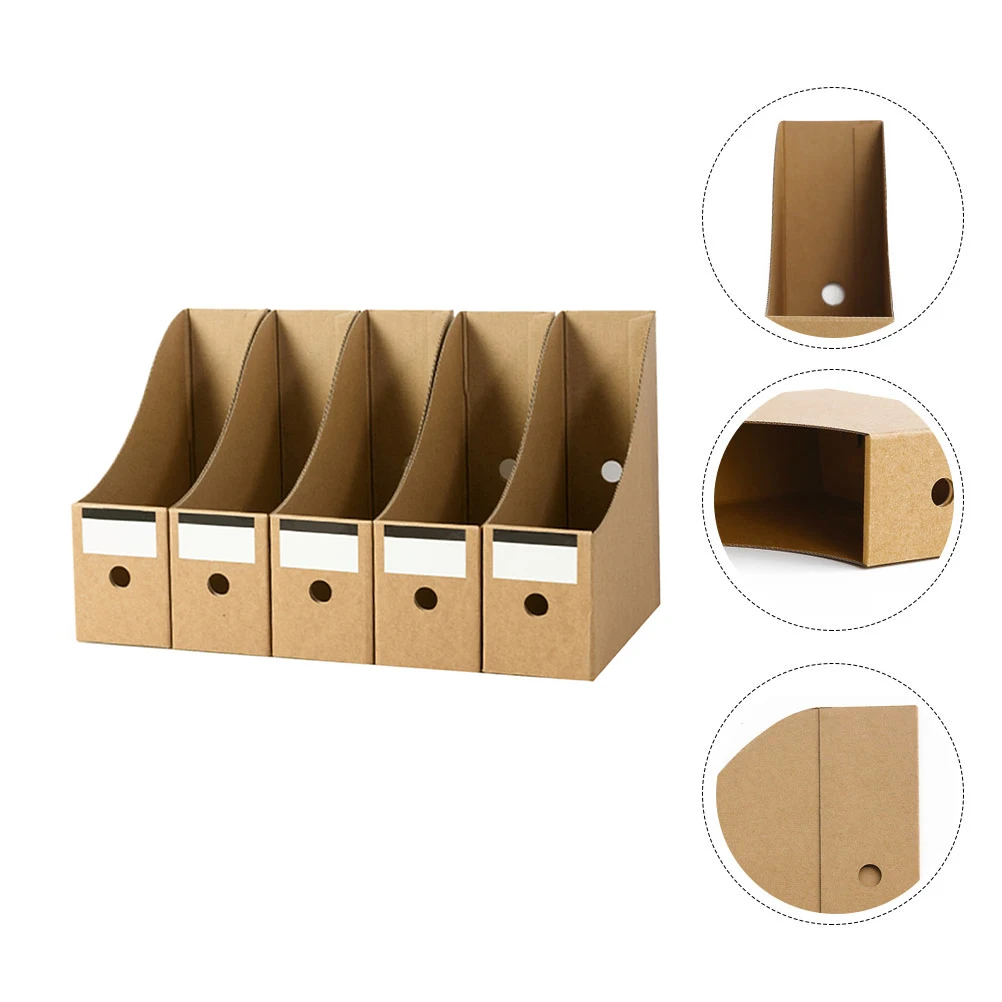 

File Storage Box Holders Desk Book Decorate Organizer and Document Paper Rack Office Supplies Student Shelving