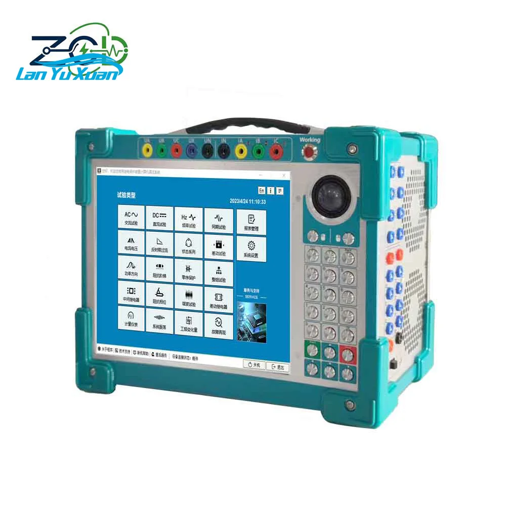 3 Phase Relay Protection Tester Portable Suitcase Design Microcomputer Control Secondary Injection Test Set High Precision 0.1%
