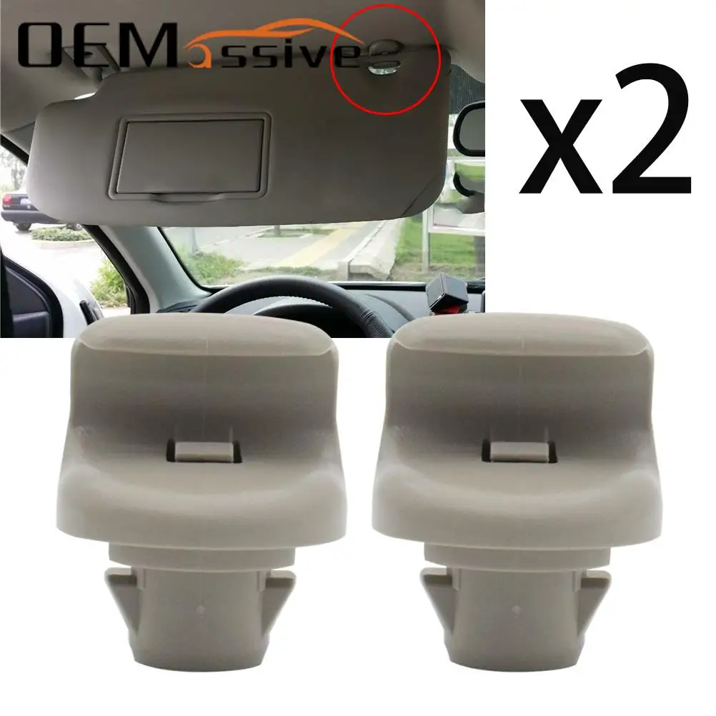 

2X Interior Sun Visor Clips Fastener Clip Support Hook Holder Hanger For Nissan Qashqai J10 Dualis 2007-2013 Replace Broken One