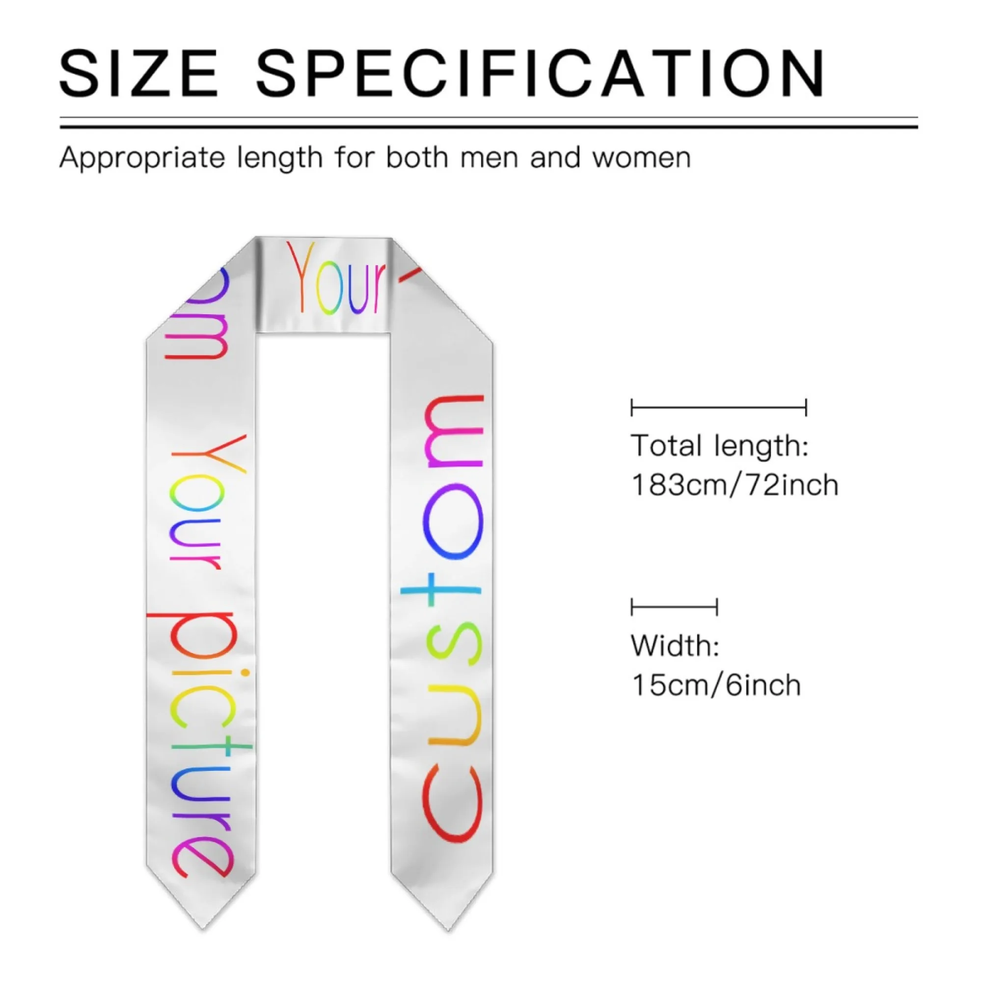 Scialle di laurea personalizzato con stola per laurea, colori scolastici personalizzati, per la celebrazione del college delle scuole superiori