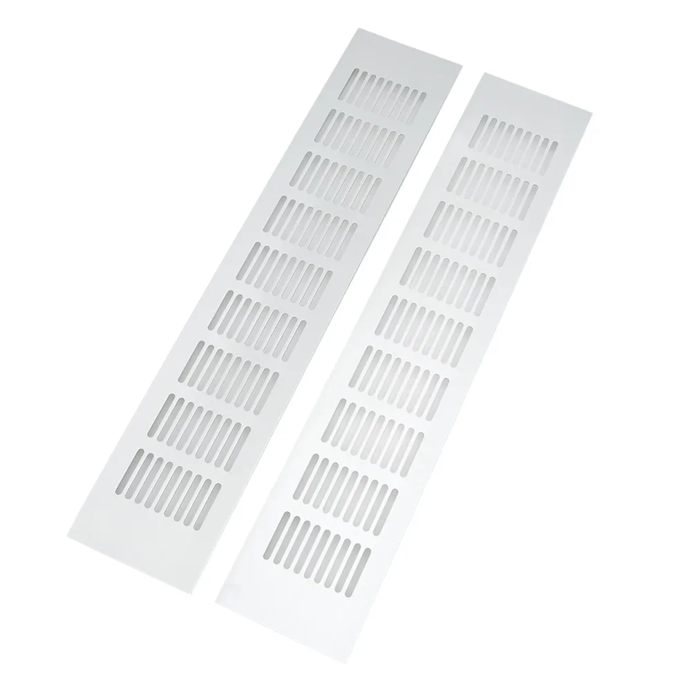 

2 Pcs Set Multiple sizes Air Vent Aluminium Alloy Rectangular Vent Plate White Color Exhaust Vent Ventilation Grille