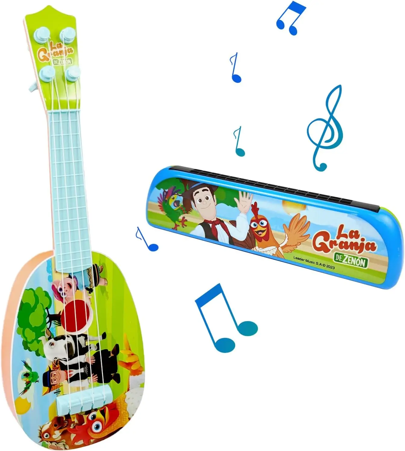 La Granja De Zenon 32CM Mini Size Ukulele Musical Instruments Toys For Children Beginner Small Guitar Toys Zenon Farm Toys