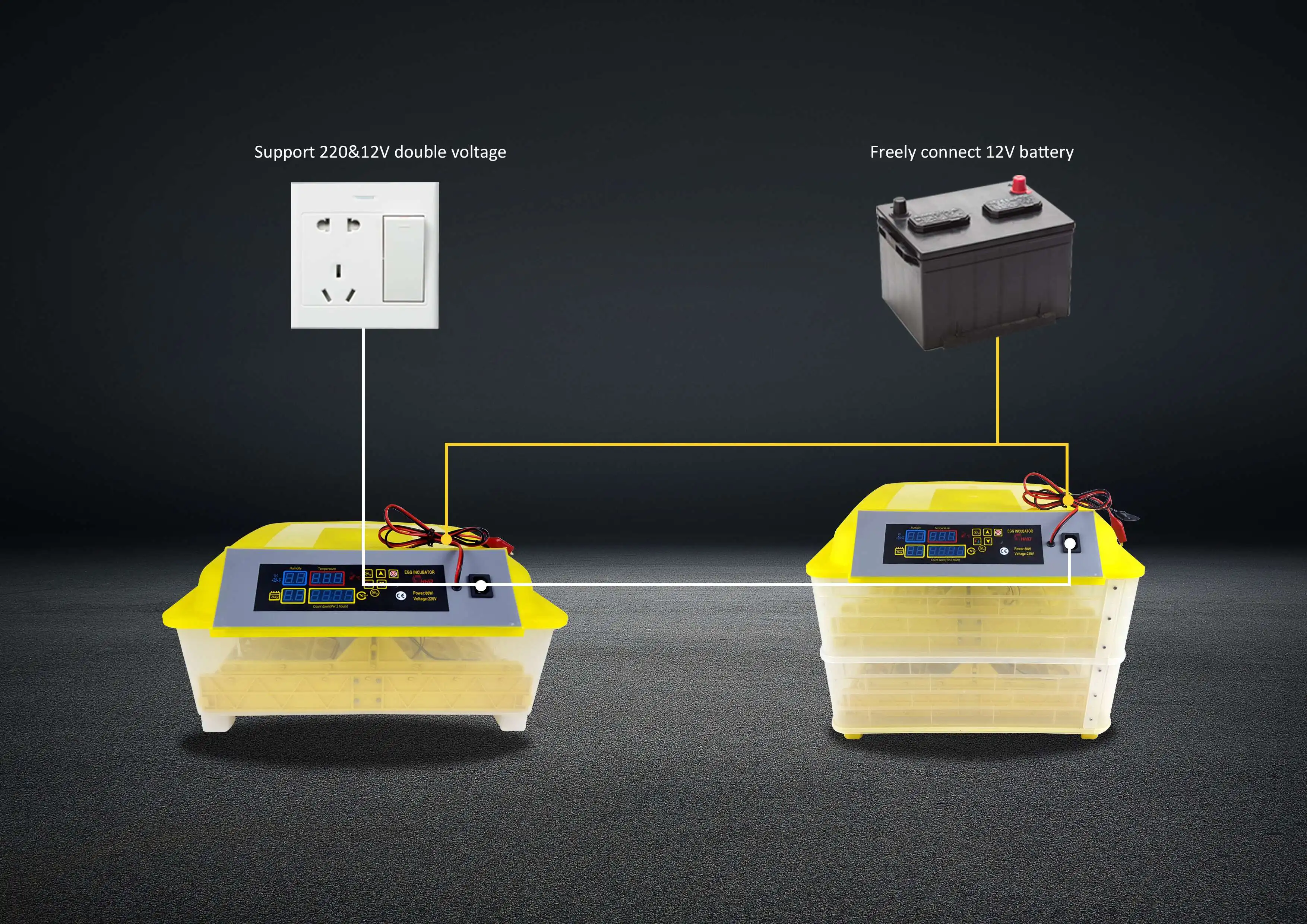Classic Hot Selling 56pcs Chicken Egg Incubators in Ethiopia Hatching Machine