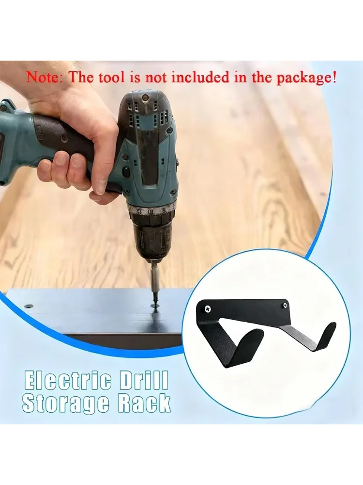 Tool Storage Metal Storage Rack Strong Load-bearing Easy Installation Power Tools Hanger Wall Mounted Drill Holder for Dewalt