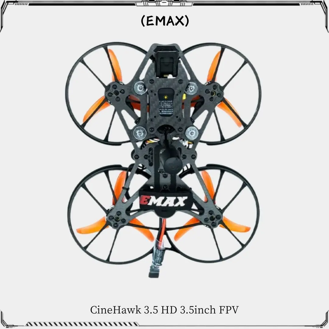 EMAX CineHawk 3.5 HD 3.5inch FPV Cinewhoop Drone BNF/PNP W/O3 Air Unit EMAX F411 AIO ECOII-2004 3000KV Motor for FPV Parts