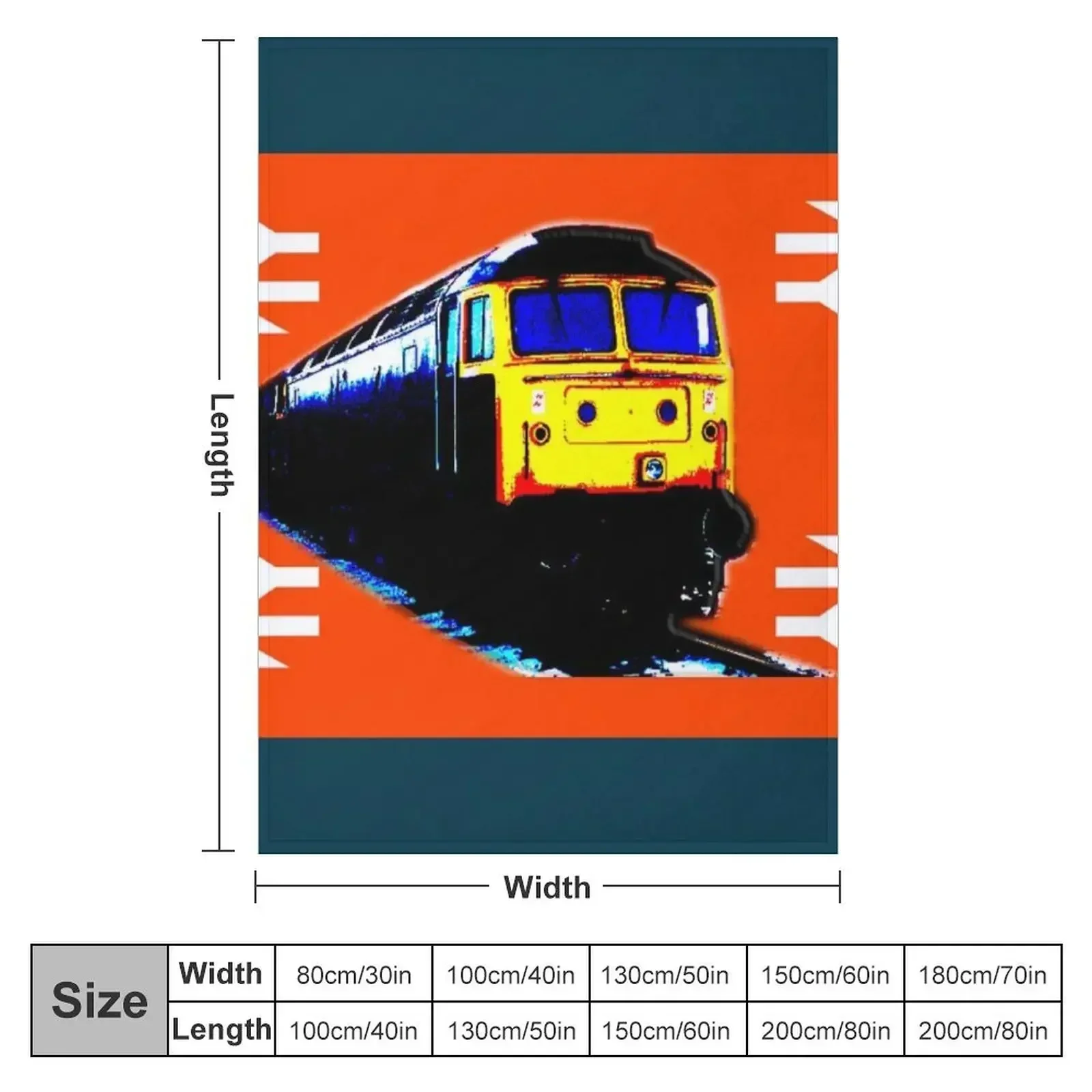 CLASS 47 LOCOMOTIVE Throw Blanket couch cozy soft plush fuzzy picnic outdoor blanket