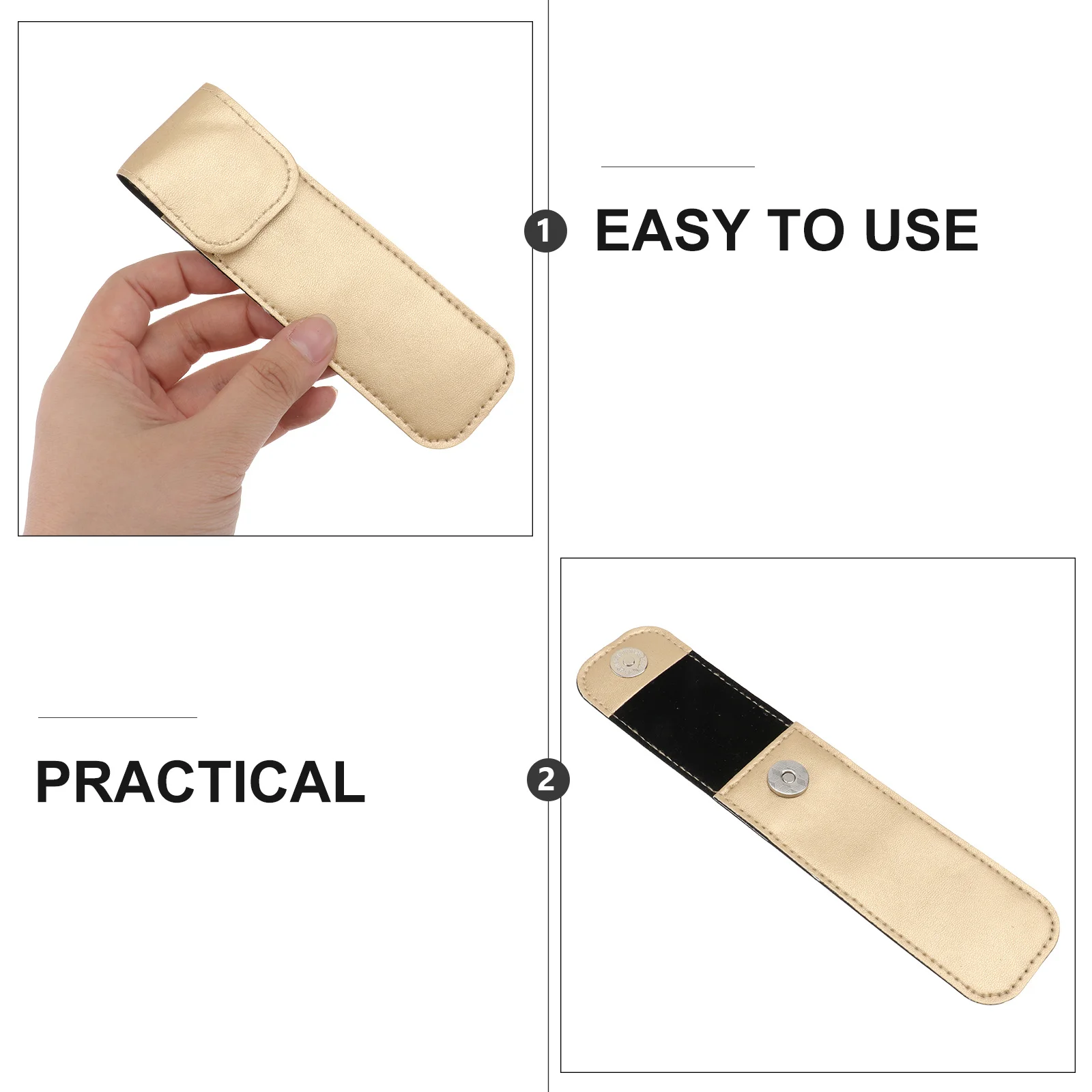 3Pcs PU Wimpern Pfropfen Pinzette Schutzhülle Kleine Schutzhülle Pinzette Halter Edelstahl Pinzette Fall