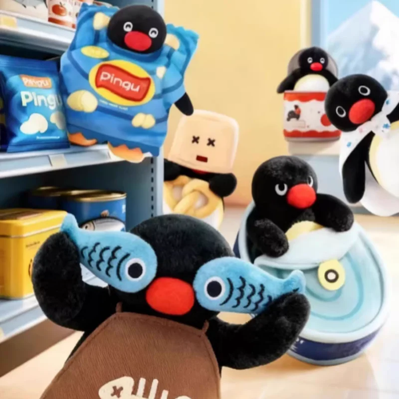 

В наличии Pingu Penguin Hide And Seek Cat Series плюшевая подвеска слепая коробка милая мультяшная кукла игрушка подарки