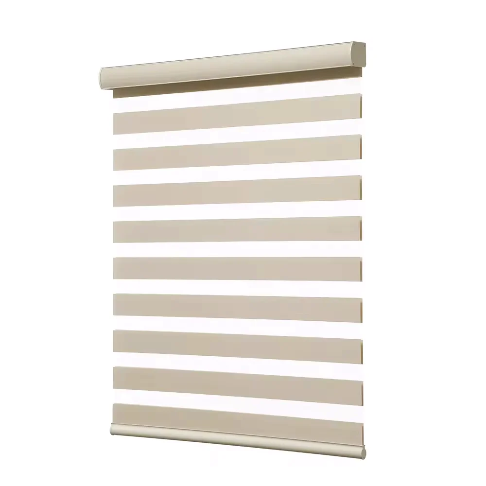 Cheaper Price High Quality Single Color Manual Control Spring Zebra Blinds For Window