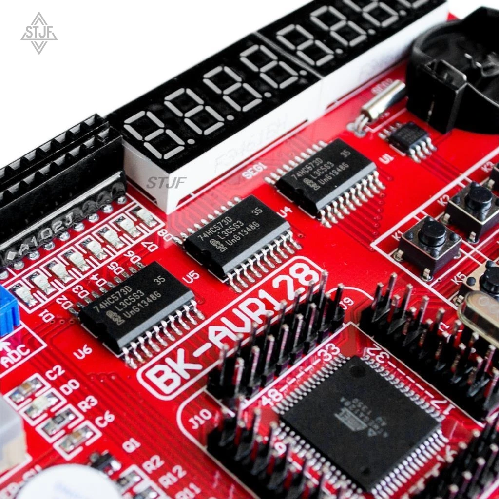 SJTF التاج الأحمر عروض لوحة تطوير AVR ATMEGA128 لوحة تعليمية لوحة تجربة فائقة فعالة من حيث التكلفة