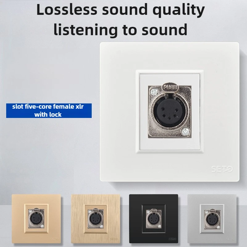 Touch five-core balance XLR card Maternity plug-in module seat speaker PCB5P Maternity canon panel socket