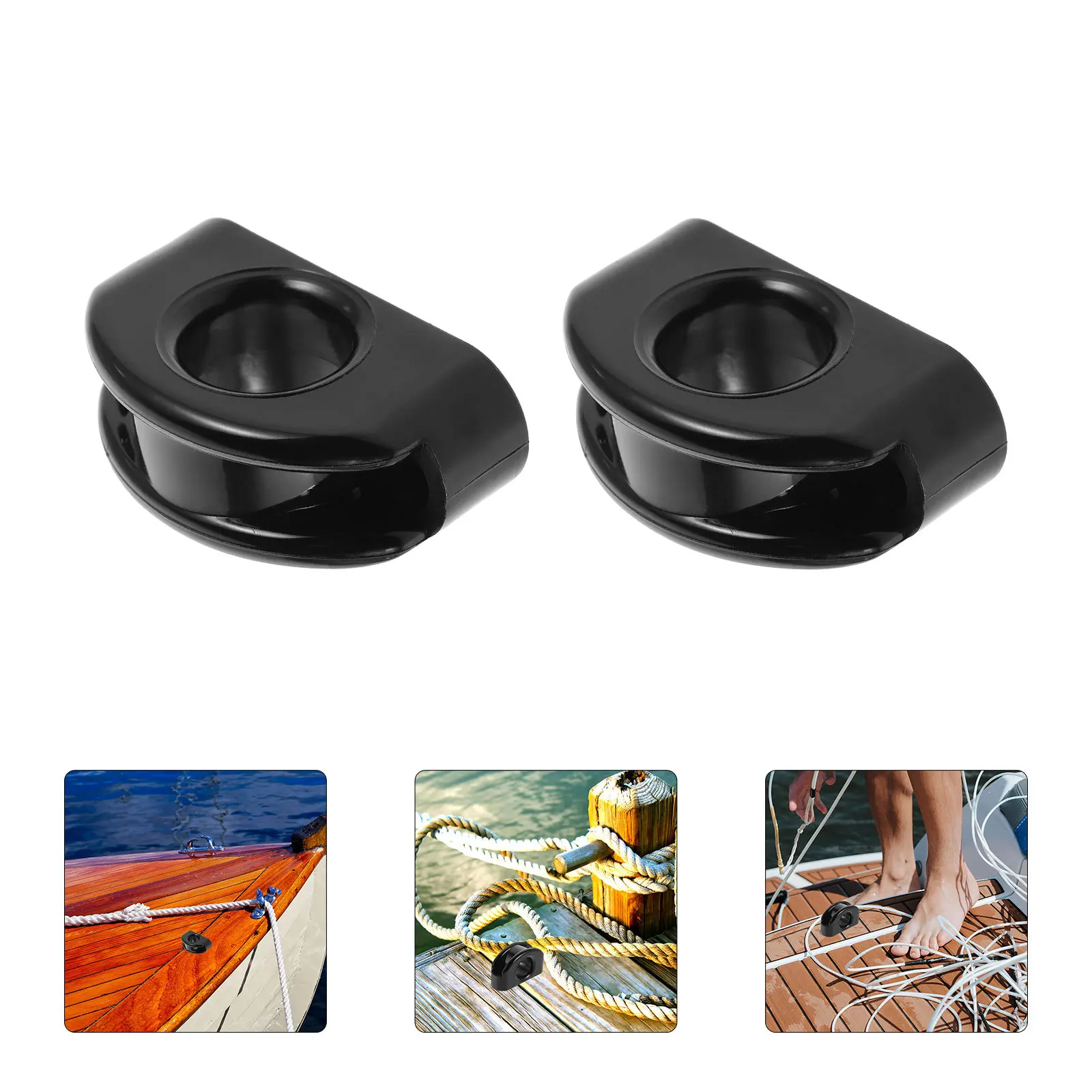 

2Pcs Marine Pulley Guide Nylon Kayak Pulley Kit Large Roller Wheel Smooth Wire Guide for Boats Yacht Kayak Fishing Accessories