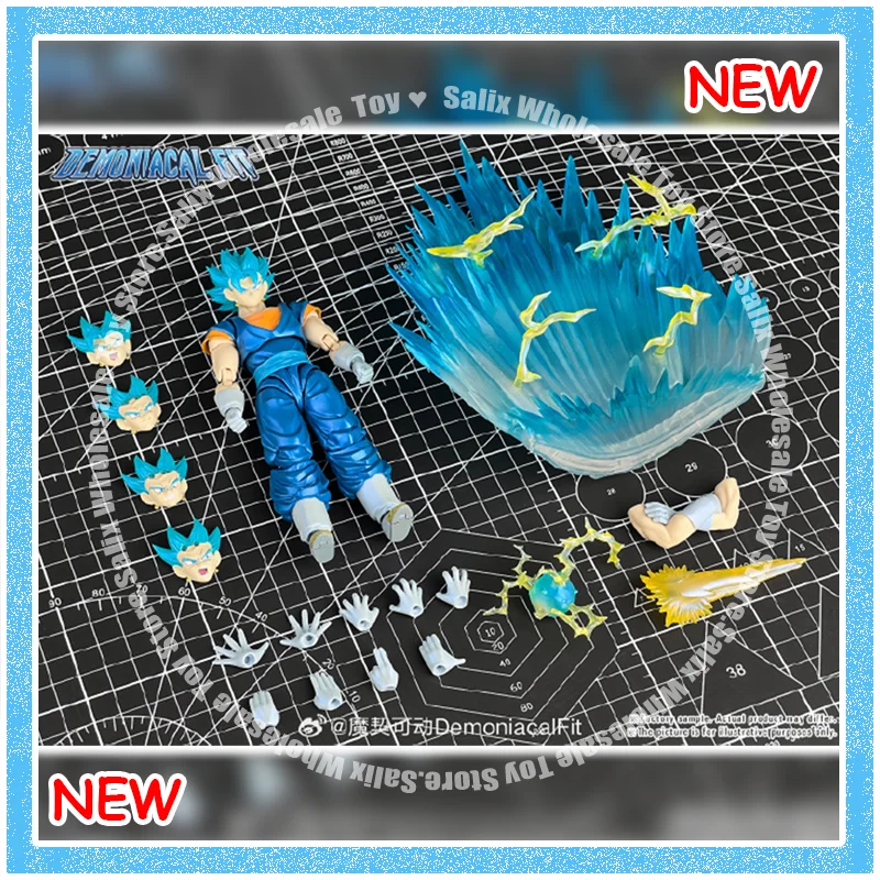 

New Demoniacal Fit Dragon Ball Z SHF Super Saiyan God Vegito Vegetto Blue Anime Action Figure Figurine Models Custom Gifts