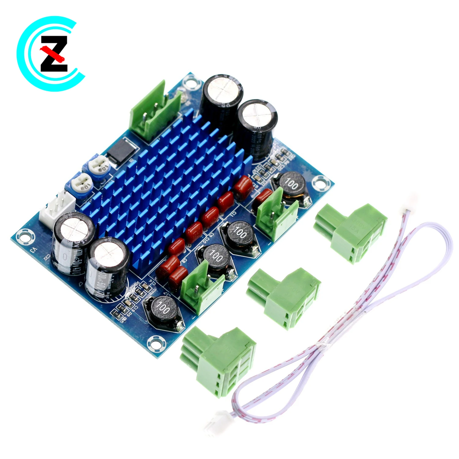 XH-M572 High power digital power amplifier board TPA3116D2 chassis dedicated to the plug-in 5-28V output 120W