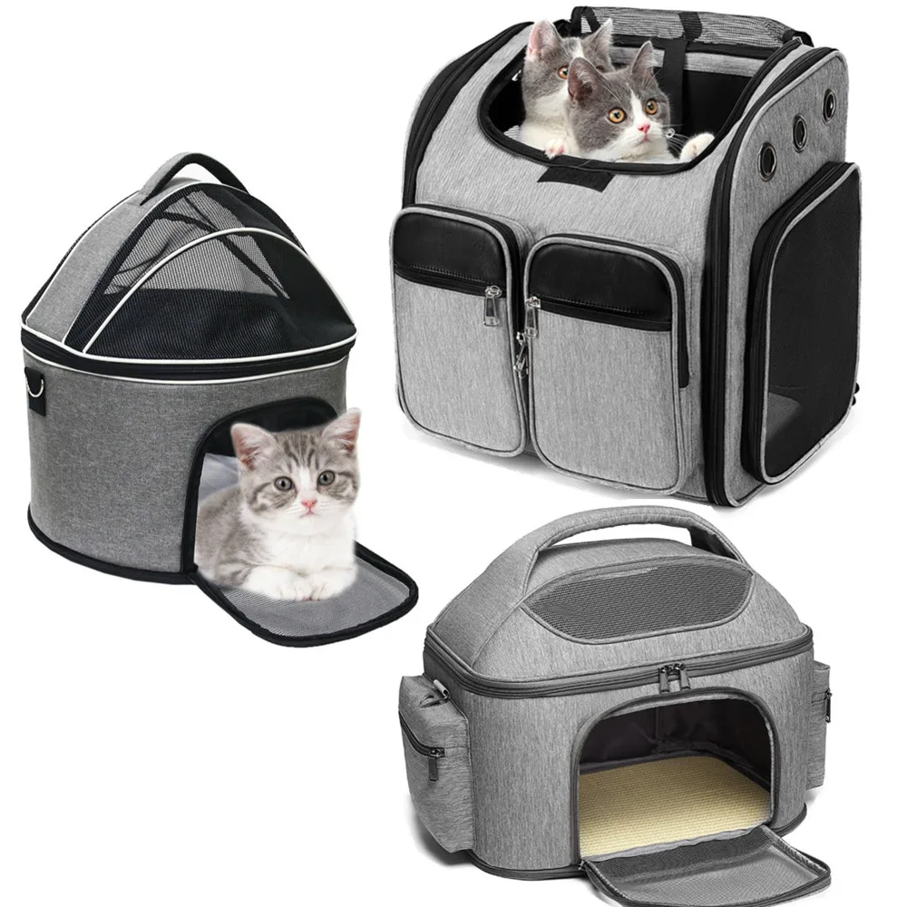 Pet Supplies Cat Tote Bag Foldable Breathable Pet Backpack Go Out Portable Puppy Cross-body Shoulder Bag