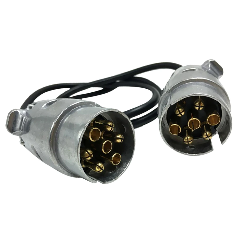 

Car Trailer Truck 7Pin Pin Plug Adapter Converter Tow Bar Socket Silver