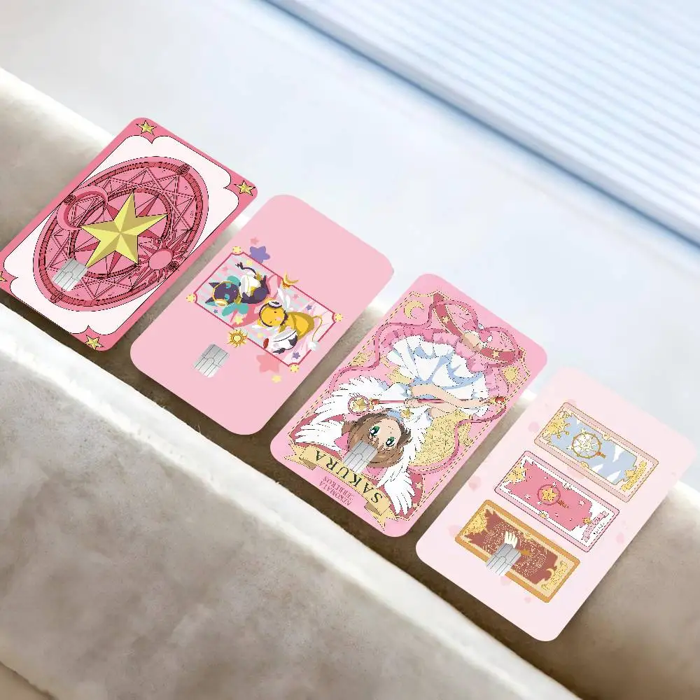 C-Cardcaptor Sakura 2024 Anime Cartoon Skin Stickers Film Tape Case For Big Credit Debit Card Front Side