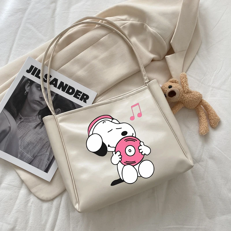 Bolso de hombro de alta capacidad a la moda Snoopy para mujer, bolsos de mensajero impermeables de estilo coreano de Anime, bolsos de viaje para estudiantes, regalos