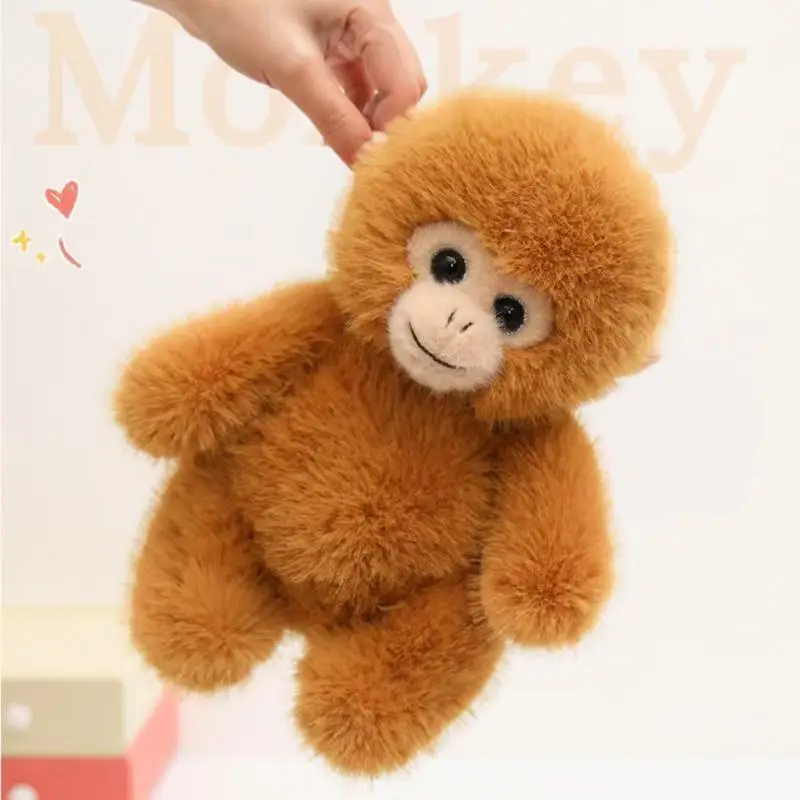 Jouet en peluche singe doré doux pour garçons et filles, toucher doux, macaque, beurre, mignon, animal en peluche, cadeaux d'anniversaire, 25 cm, 35cm