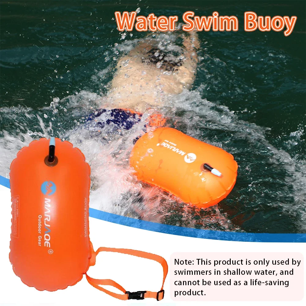 

Inflatable Swimming Buoy Single Airbag Open Tow Float Dry Bag with Belt Water Sports Safety Swimming Storage Buoy Accessories