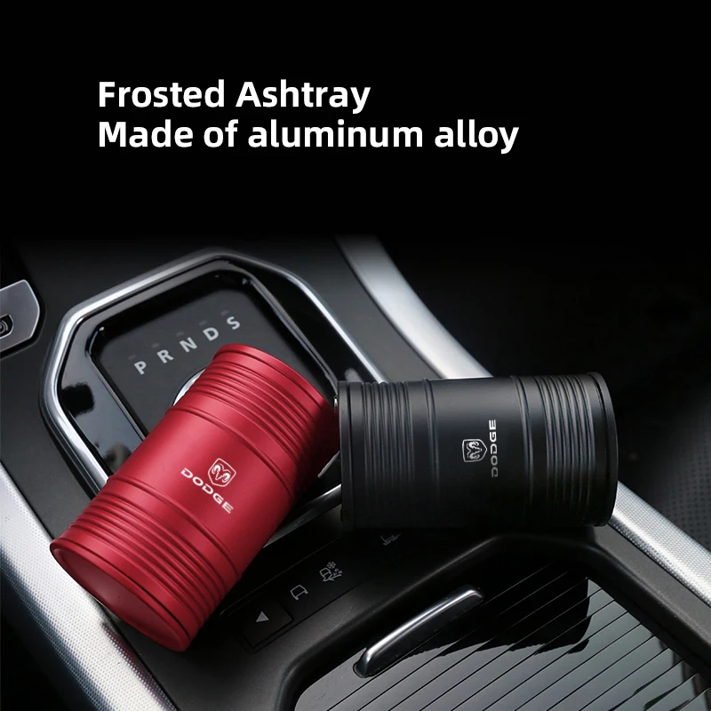 طبلة زيت التصميم منفضة سجائر السيارة الألومنيوم السجائر بعقب صندوق تخزين ل دودج تشالينجر شاحن رحلة رام دورانجو SRT دارت شيطان