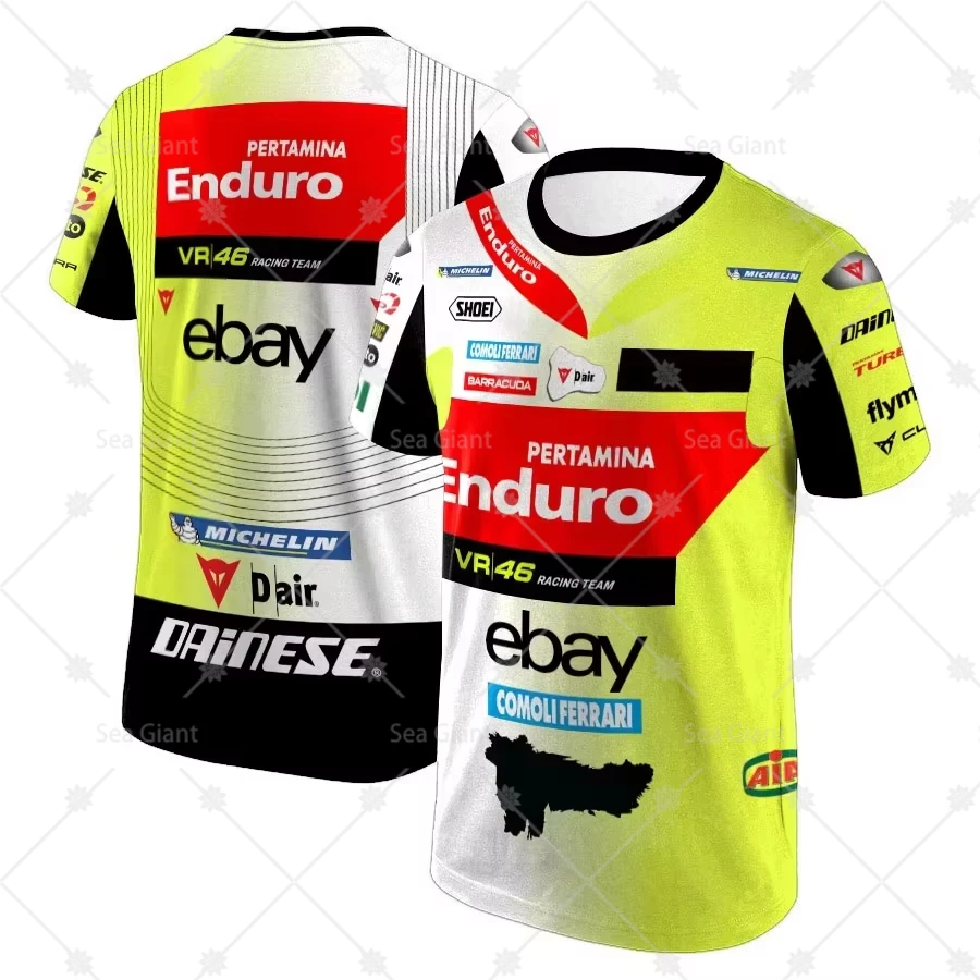 

2025 Hot Selling Motorcycle Gp Outdoor Extreme Sports Quick Drying Breathable Cycling Suit Tees New Vr-46 Team Men's T-Shirt