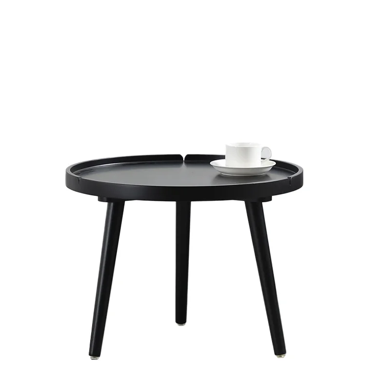 

Small white round table simple small coffee table small apartment mini side table