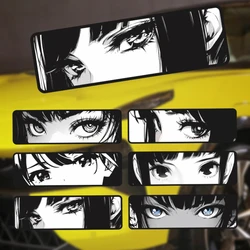 1pc JDM Anime Car Stickers Waterproof Peeking Girls Vinyl Decals for Auto Window Bumper Motorcycle Fuel Tank Helmet Decoration