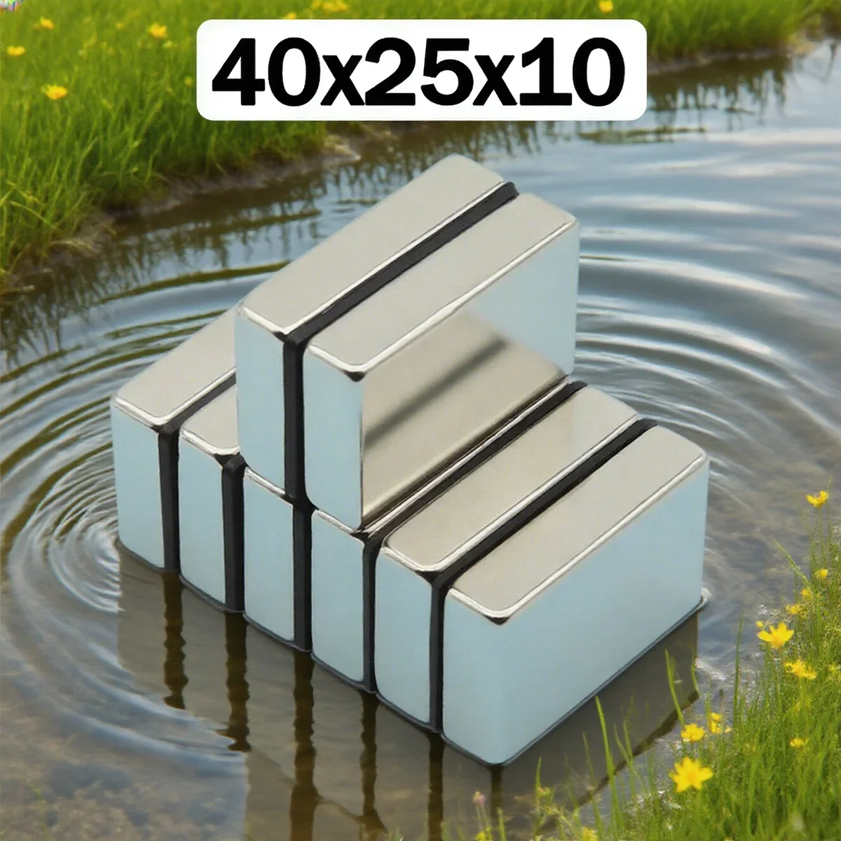 

40X25X10MM Powerful Neodymium Magnet Block Super Strong Magnets N35 NdfeB Permanent Magnetic imanes Refrigerator Magnet