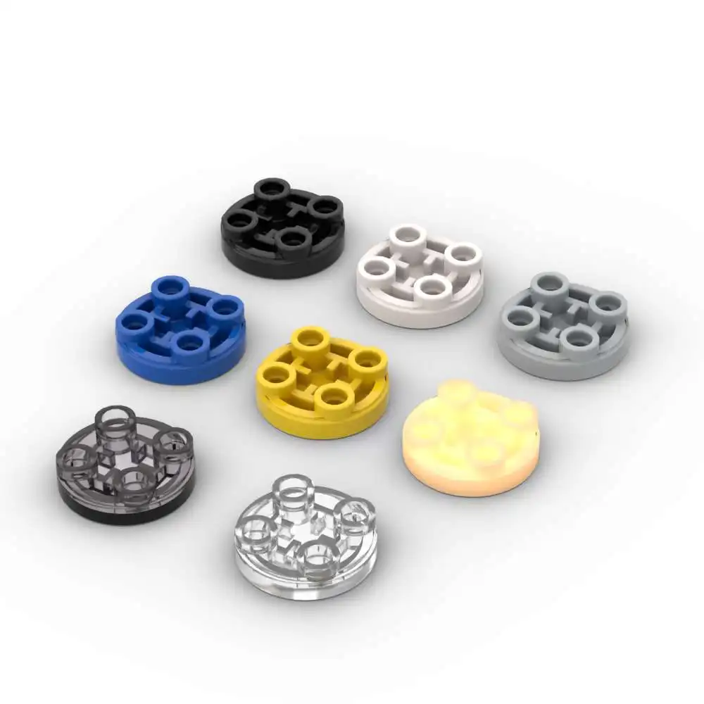 MOC 10 Uds 3567 2x2 Kit de bloques de construcción de azulejos invertidos redondeados casa Castillo ladrillos rompecabezas de partículas DIY juguetes de ensamblaje regalo para niños