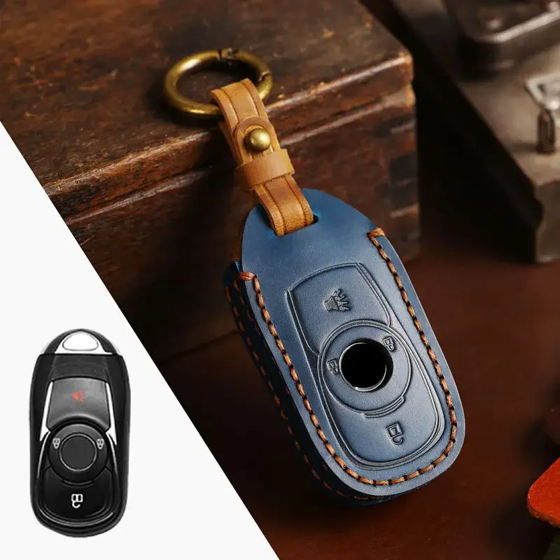 

1pc Leather Car Remote Key Case Cover Shell For OPEL Astra Buick Encore Envision New Lacrosse Protector Holder Fob Accessories