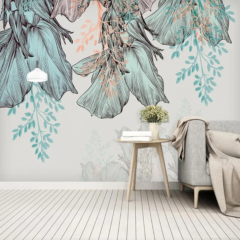 

Custom Photo Wallpaper 3D Tropical Plant Leaves Murals Living Room Bedroom Home Decor Wall Painting Papel De Parede Wall Papers