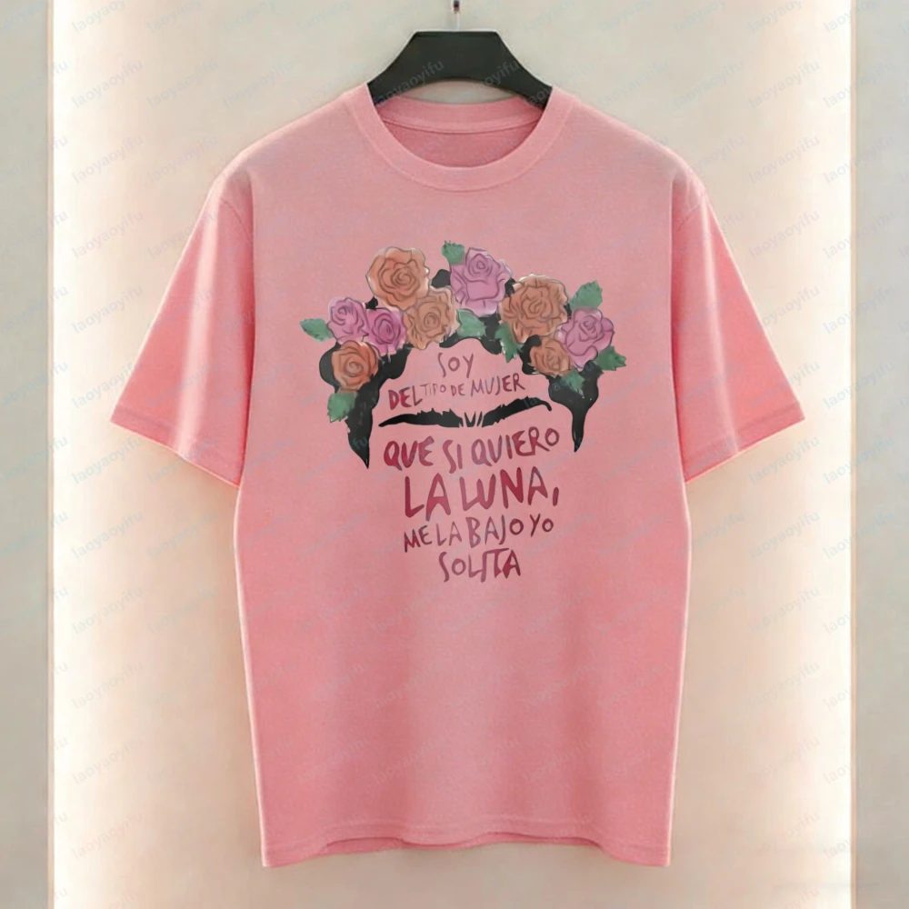 Mexican Culture Design Tee Frida Kahlo Women T-Shirt Trendy Casual Style Cotton Tops Trend Classics Nostalgia Clothes for Women view 4
