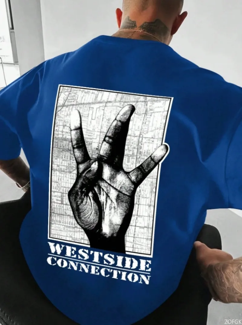 2025 الصيف الرجال القرش طباعة خفيفة الوزن تي شيرت رجل قصير الأكمام حجم كبير تي شيرت Vintage جيرسي تيز الرجال الملابس الرياضية