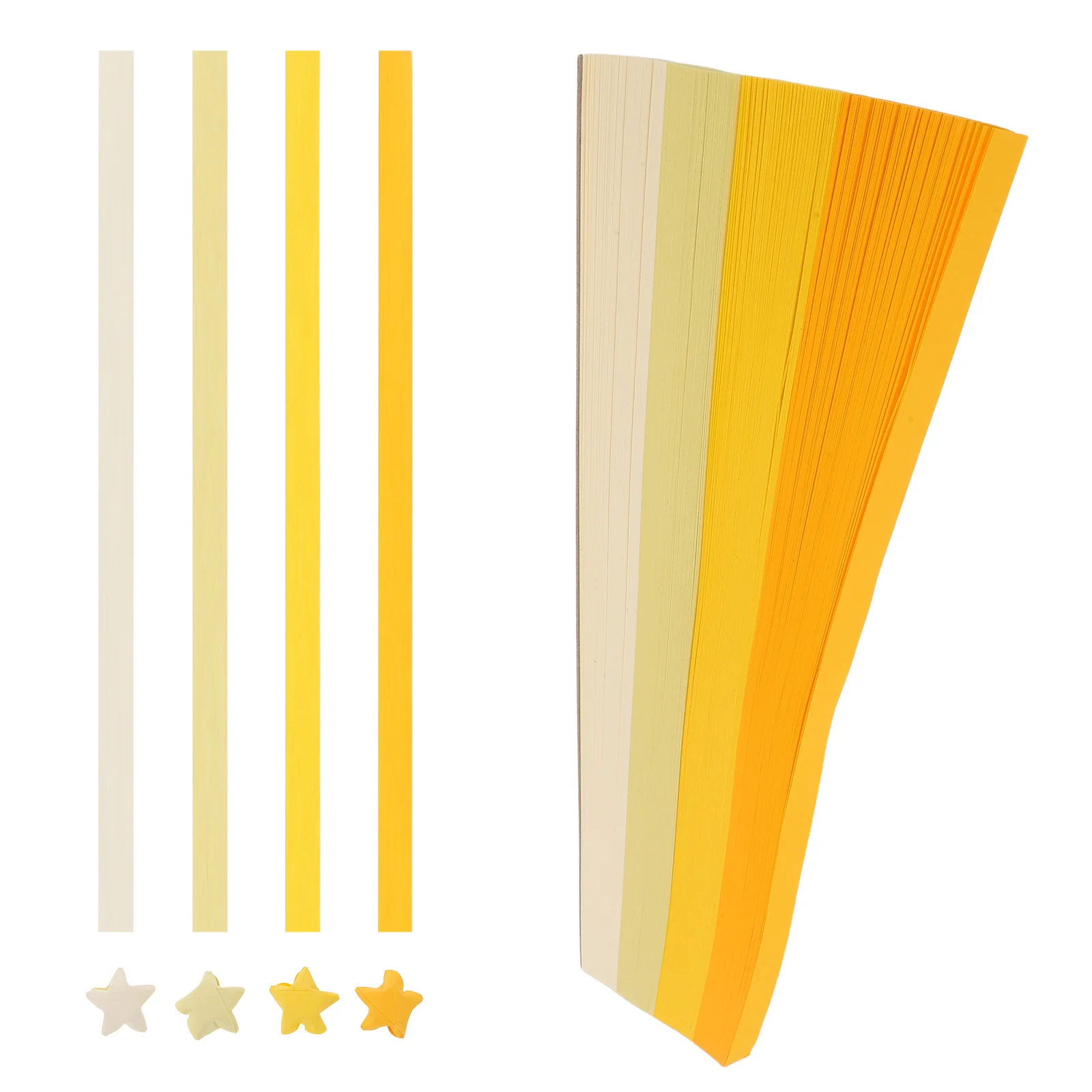 5400 قطعة من شرائط الورق على شكل نجمة أوريغامي مزدوجة الجوانب سلسلة صفراء لتعزيز البراعة اليدوية ورق أوريغامي
