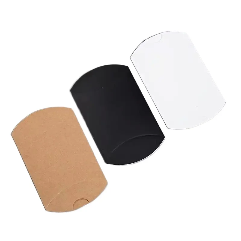 50/100PCS Pillow Candy Paper Box Kraft Paper Packaging Box Used For Candy Jewelry Gifts Wedding Party Decorations Equipped