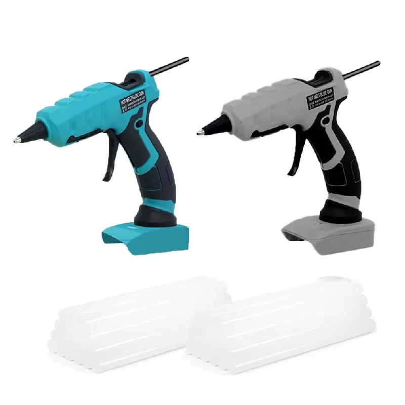 

50W Cordless Hot Melt Glue Gun For Makita/DEWALT/Milwaukee 18V Battery Electric Repair Tool With 20pc 7mm Glue Sticks