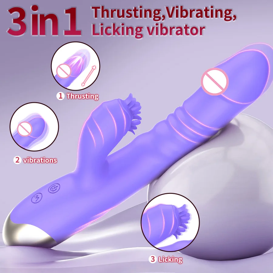 G-Spot Rose Vibrator, Thrusting Dildo, Rabbit Clitoral Stimulator  Adult sex toys suitable for women and couples