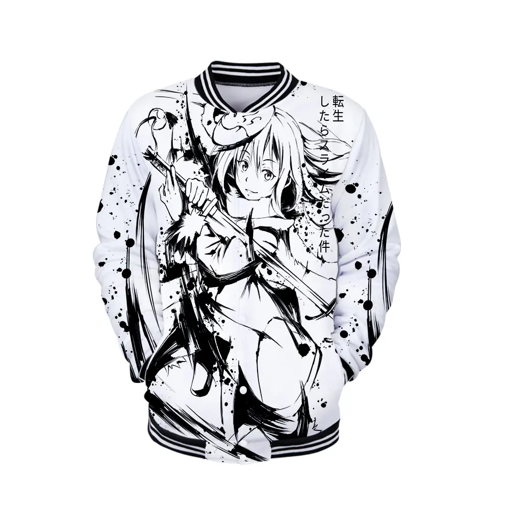 Llianshuo 2022 informazioni sulla mia reincarnazione come una nuova giacca di melma maglione stampa 3D Anime Casual Top maglione in pile primavera autunno uomo