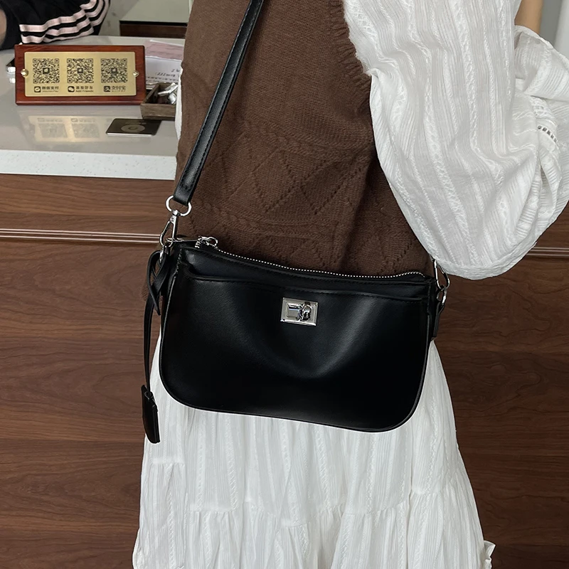 

Women's Multifunctional Small Tote Kelly Bag With High Quality PU Leather Clasp Shoulder Underarm Bag - For Travelling Dating