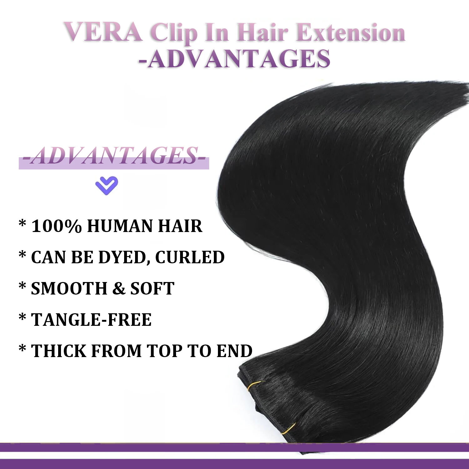 Clip Ins Seamless Clip In Hair Extensions Straight Human Hair Natural Black 8Pcs Brazilian Remy Hair Extensions 240G For Women