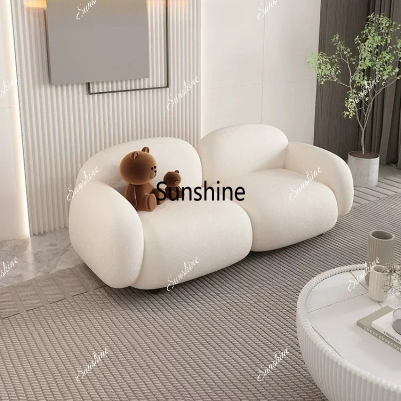 Small apartment living room sofa simple modern clothing store sofaTJ