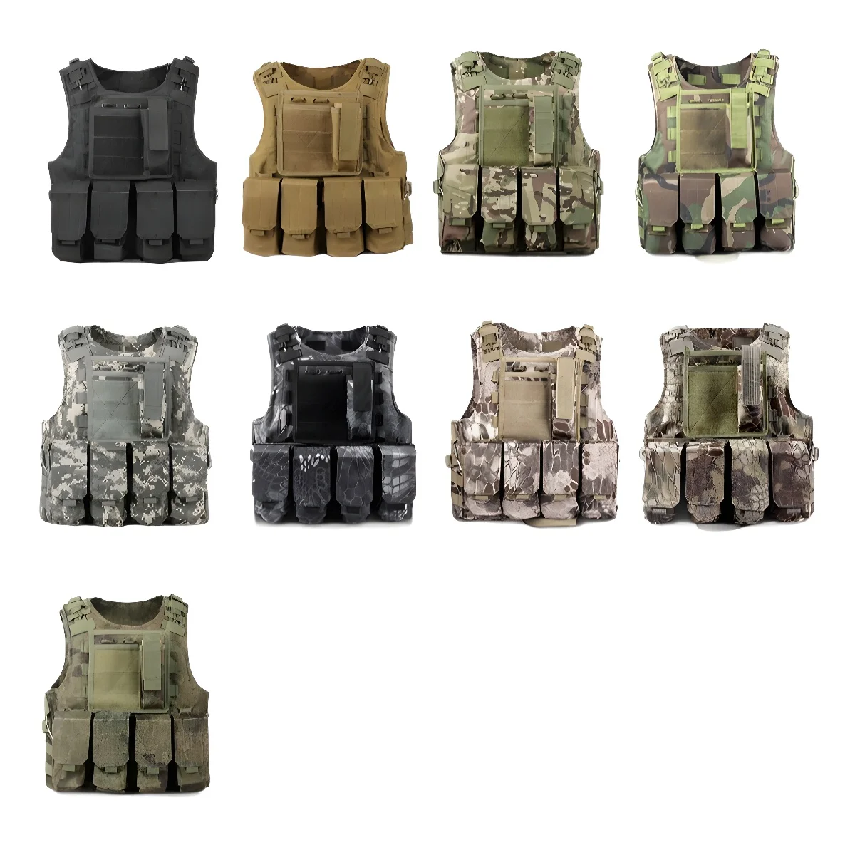 2025 Men's Tactical Vest, Multifunctional Breathable, Camouflage Lightweight Bulletproof, Outdoor Vest