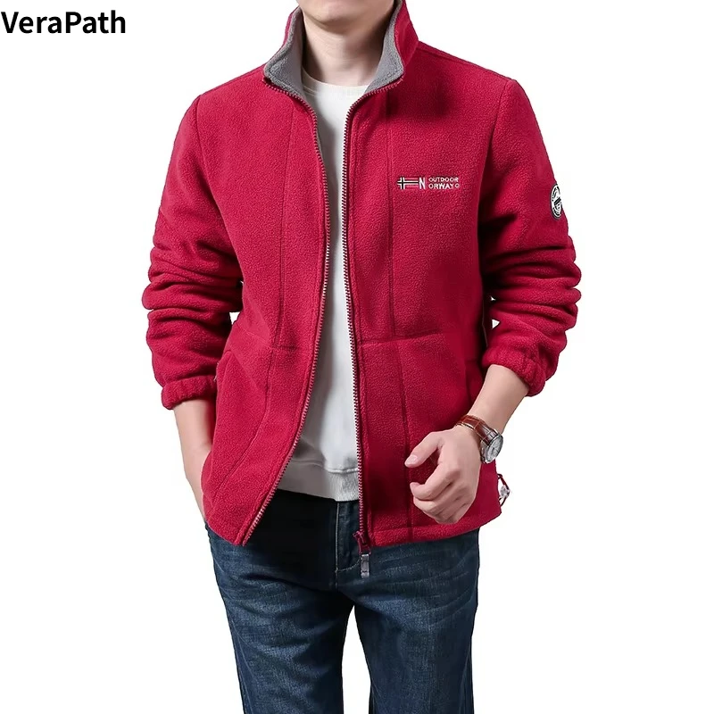 New High Quality Jacket  Warmth-Increasing Thick Insulation Fleece Double-Layer Composite Thick Cotton Coat US/European size
