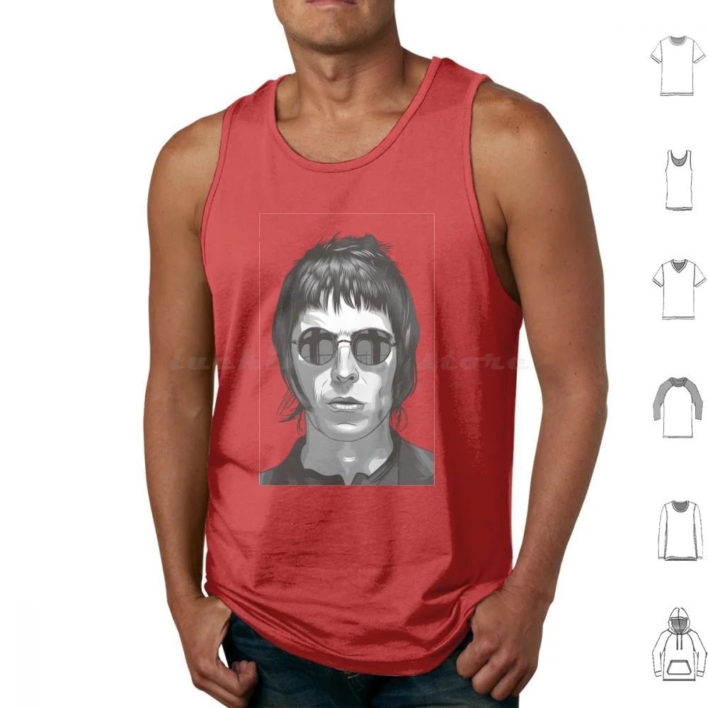 Liam Tank Tops Print Cotton Liam Gallagher Noel Gallagher 90s Britpop Legends The Trendy Vintage Classic