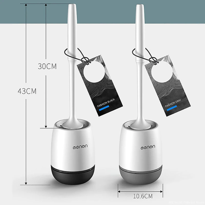 MENGNI Silicone Toilet Brush with Holder 6