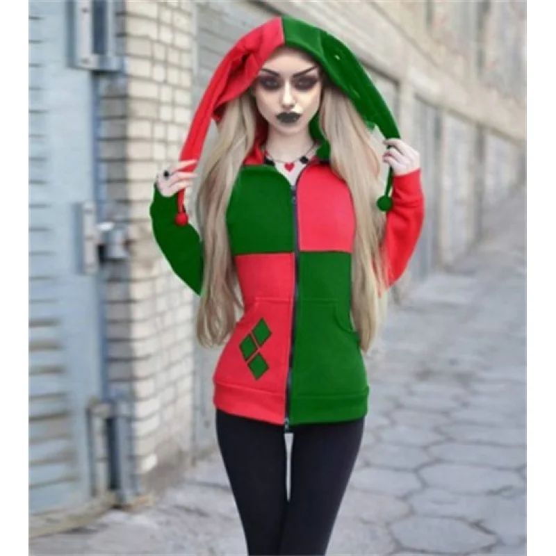 2024 Autumn new long sleephooded funny clown cosplay costume Halloween dance costume cos costume