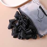 10pcs Black Frosted Shark Hair Claw Hair Clip For Women Girl Simple Solid Color Hair Side Bang Clip Hairpin Barrette Headwear