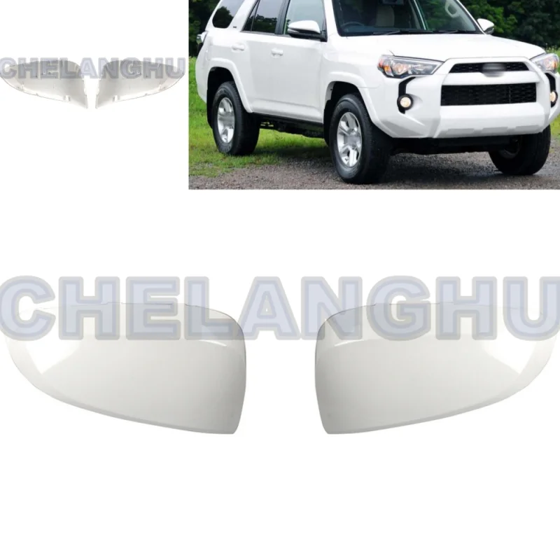 car accessories For Toyota 4 Runner 2014 2015 2016 2017 2018 2019 2020 2021 Pair Left+Right Pearl White Mirror Cover Cap